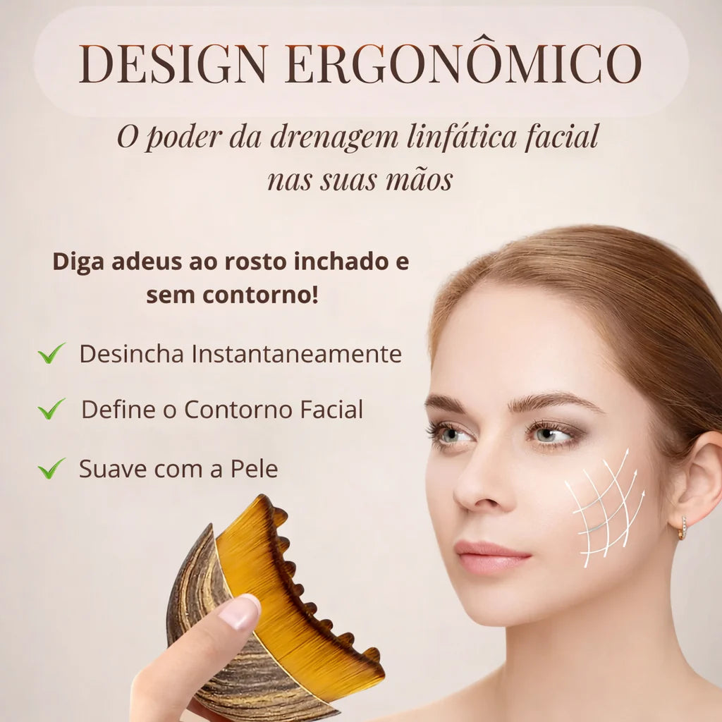 FLUXIA® – Escova de Drenagem e Contorno Facial Profissional