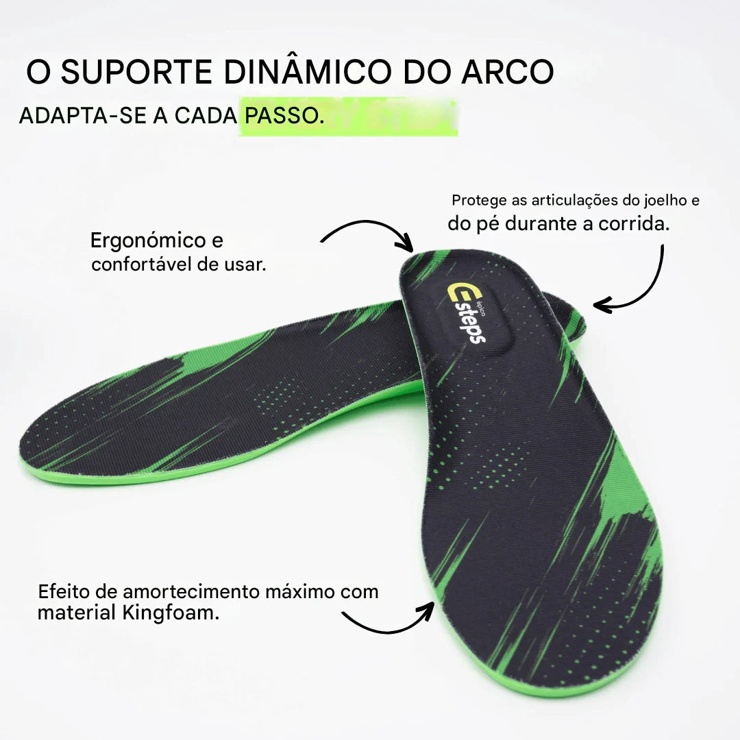 Passos épicos Palmilhas ortopédicas AuraFoam