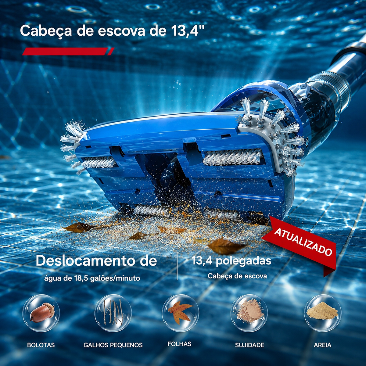 ENHULK Pro – Aspirador de Piscina Recarregável 3 em 1