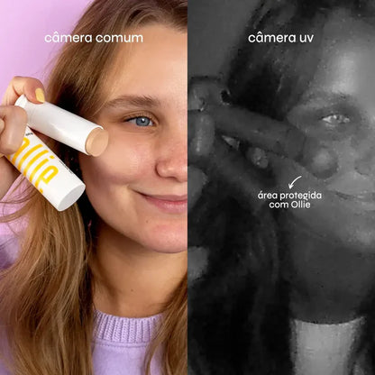 💎 OLLIE Bastão Facial FPS 95 com Cor