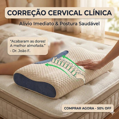 Almofada CerviLux™ - Redescobre o prazer de dormir sem dores