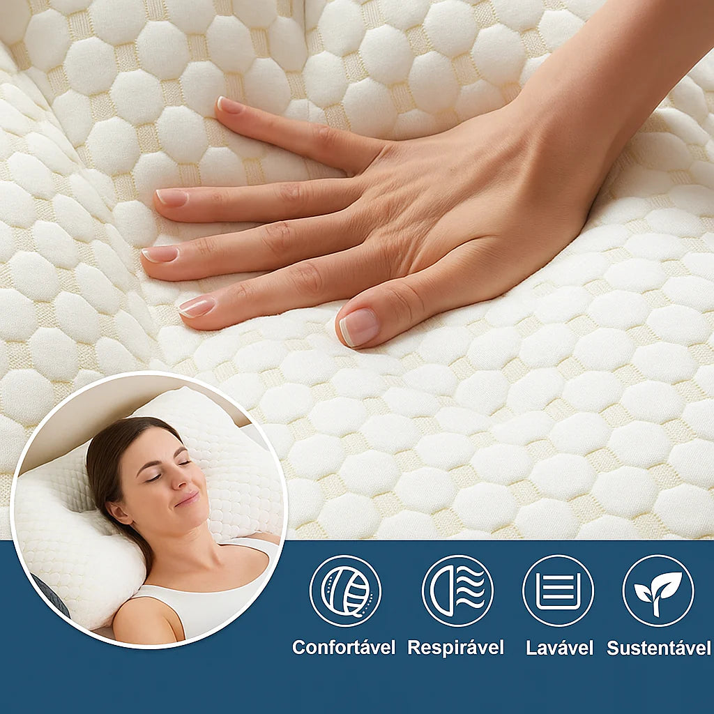 Almofada CerviLux™ - Redescobre o prazer de dormir sem dores