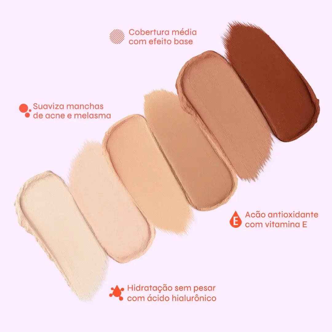 💎 OLLIE Bastão Facial FPS 95 com Cor