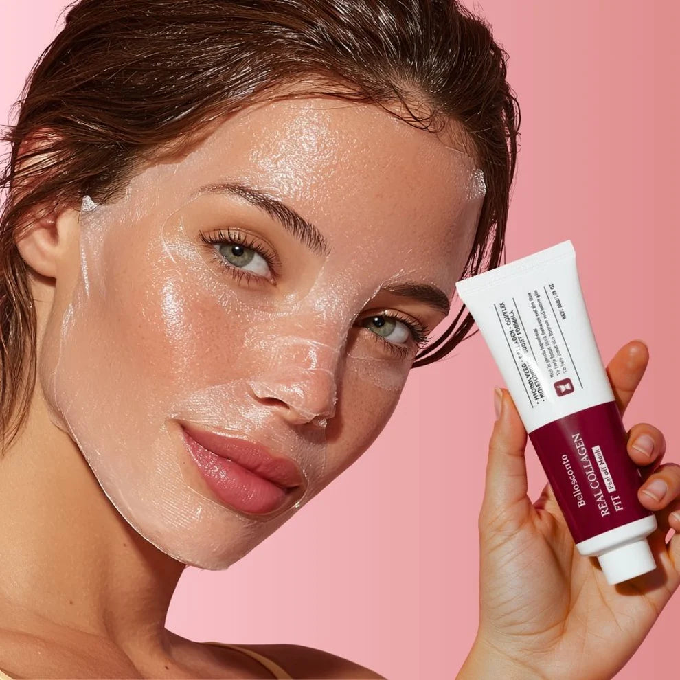Collagen Fit™ – Máscara Lifting de Colagénio com Efeito Pele de Vidro