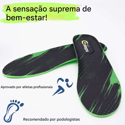 Passos épicos Palmilhas ortopédicas AuraFoam