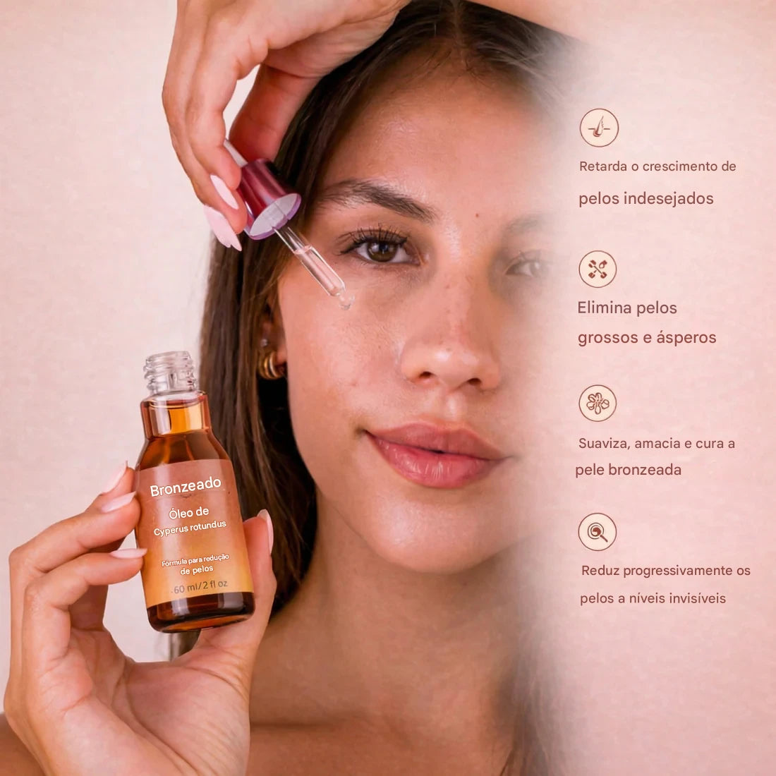 Óleo de Cyperus Rotundus para Redução de Pelos