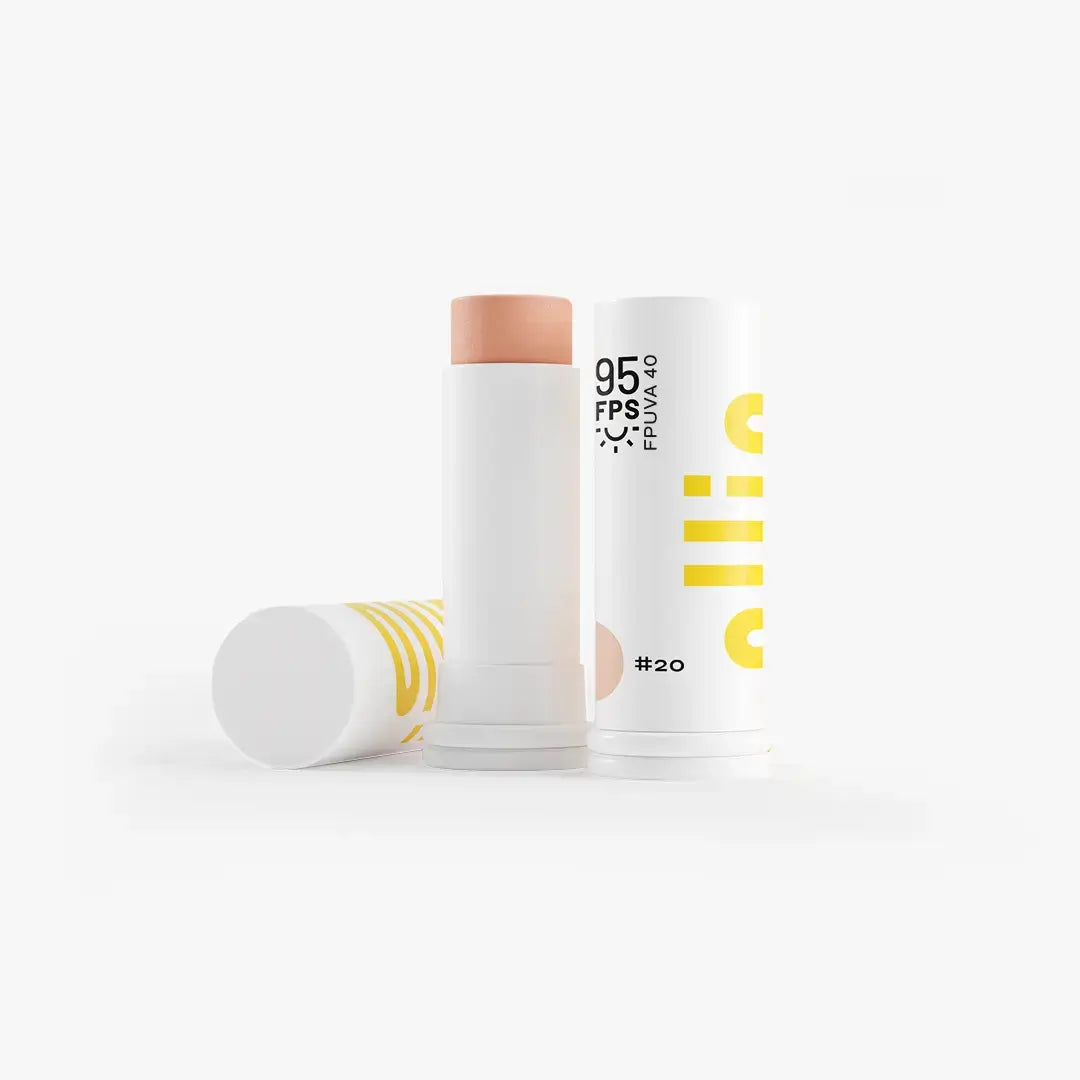 💎 OLLIE Bastão Facial FPS 95 com Cor