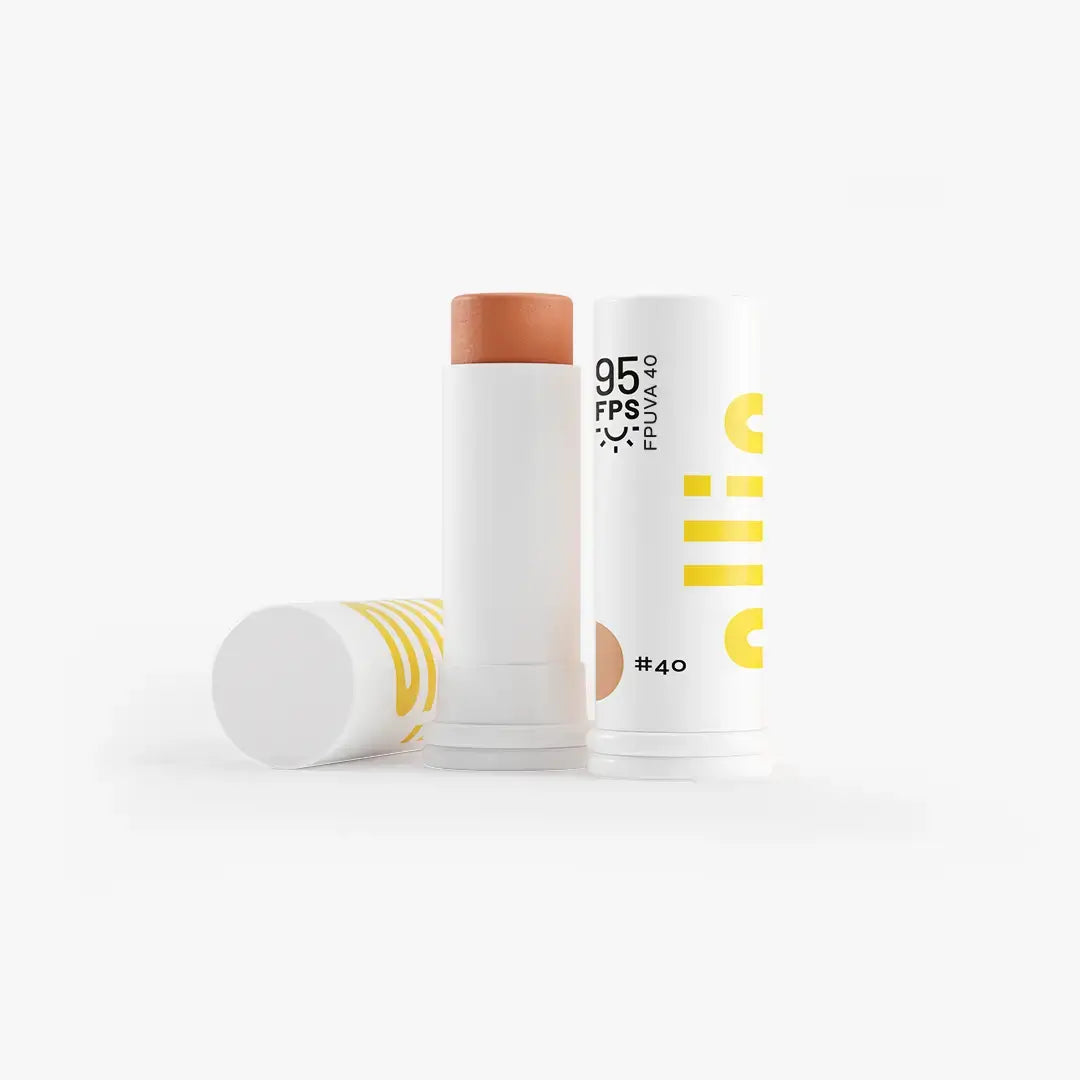 💎 OLLIE Bastão Facial FPS 95 com Cor