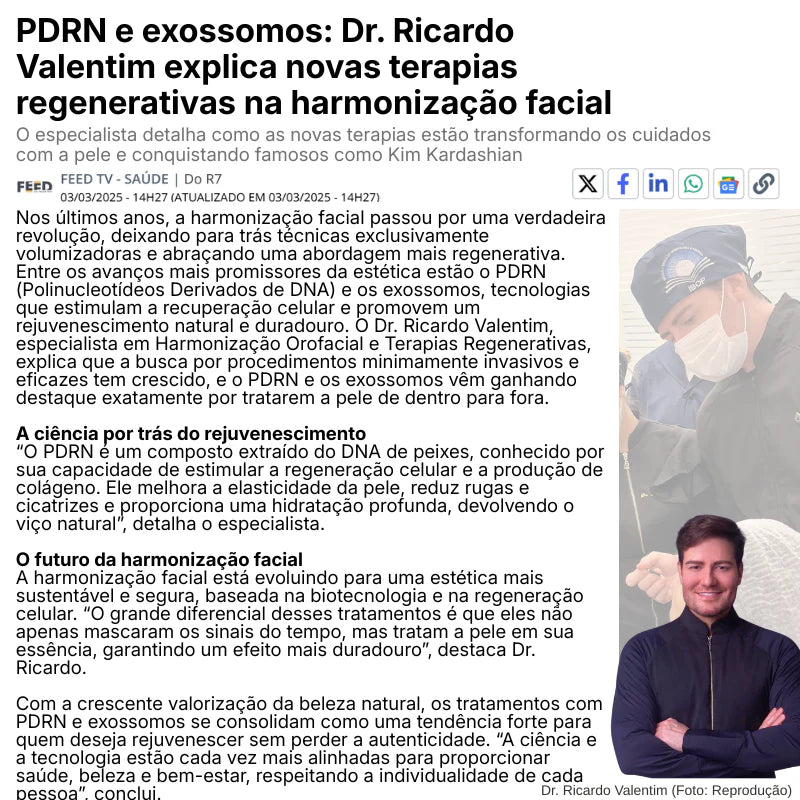 Tecnologia Coreana Sérum PDRN Regenerador da Pele DNA de Salmão