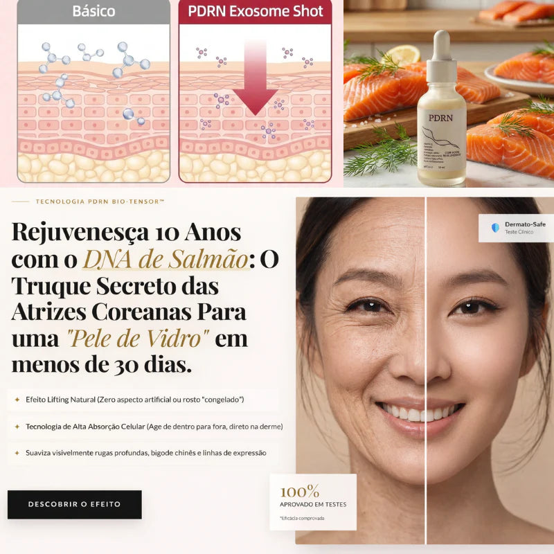 Tecnologia Coreana Sérum PDRN Regenerador da Pele DNA de Salmão